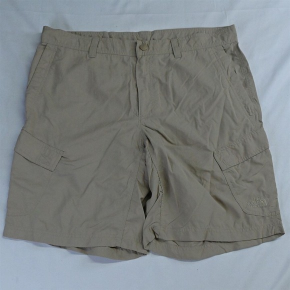 North Face 36 x 10" Khaki Ripstop Outdoor Cargo Shorts - Picture 1 of 5